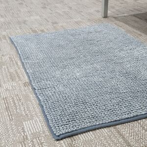 REVE Chenille Fleece Bath Mat Grey 50 x 81 cm